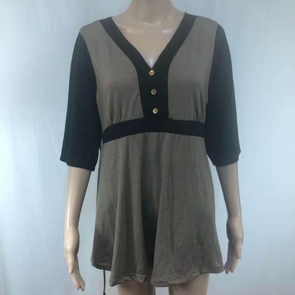 My Lil Bump Maternity top 1/2 Sleeve Tie at waist - Picture 1 of 5